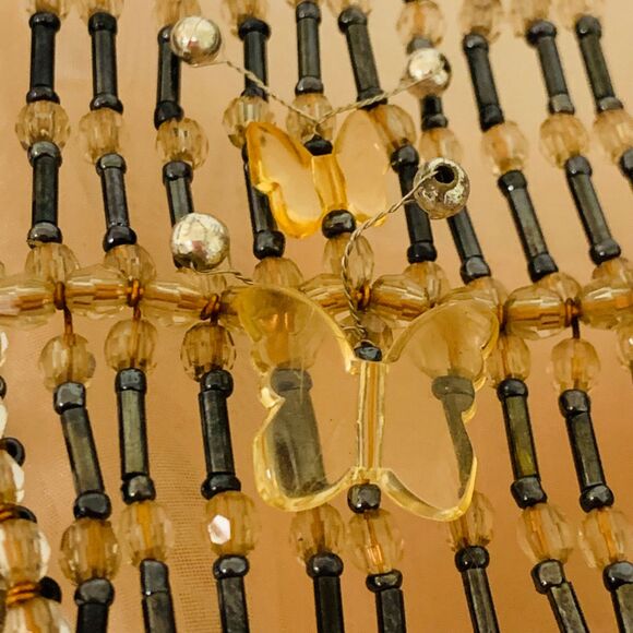 Vintage Hand Crafted wire and beaded mini bags with butterfly designs - Picture 2 of 11